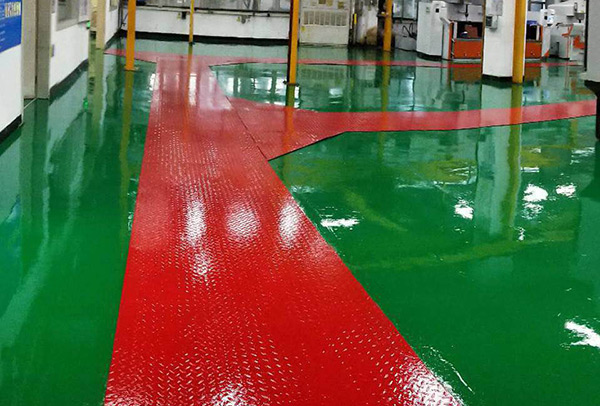 东莞大岭山乐福塑胶有限公司6500平方环氧砂浆地坪